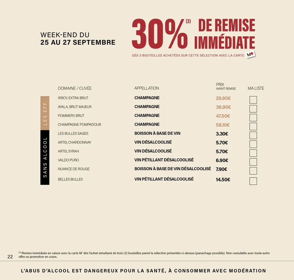 Catalogue Monoprix · Calendrier foire aux vins · du 11 septembre 2026 au 27 septembre 2026 — page 22
