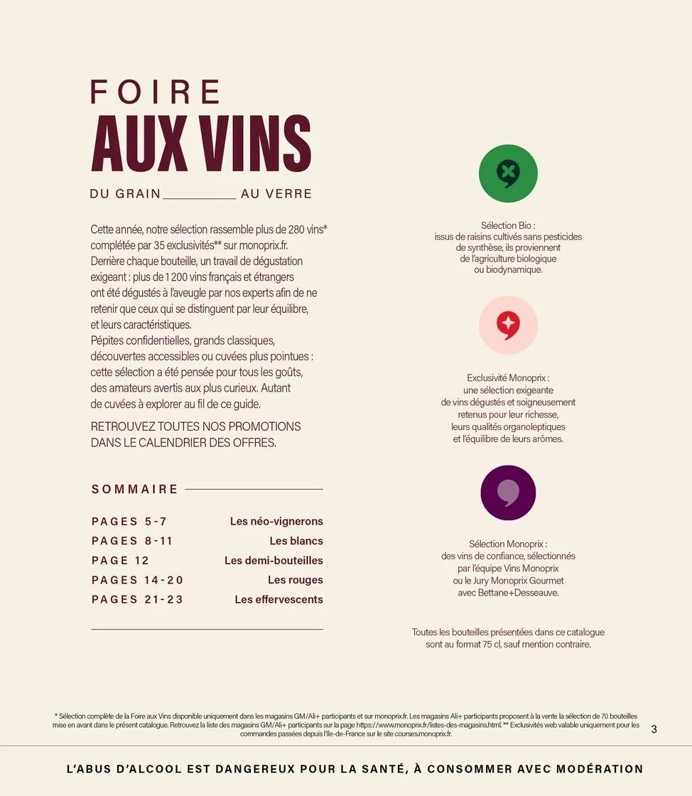 Catalogue Monoprix · GUIDE FOIRE AUX VINS (ali) · du 27 septembre 2026 au 27 septembre 2026 — page 3