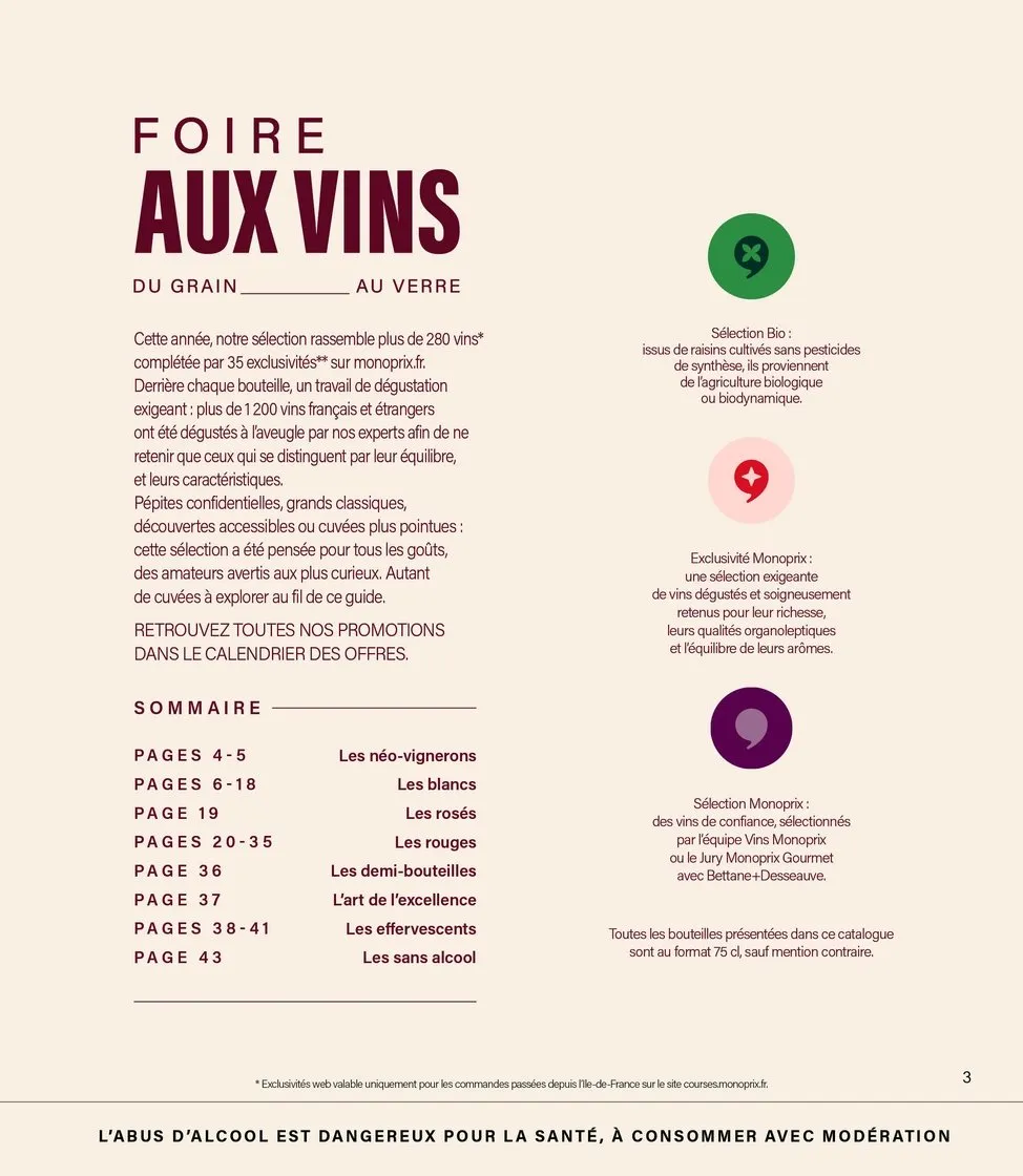 Catalogue Monoprix · Guide foire aux vins · du 11 septembre 2026 au 27 septembre 2026 — page 3