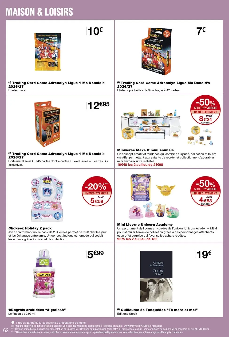 Catalogue Monoprix · du 22 septembre 2026 au 4 octobre 2026 — page 62