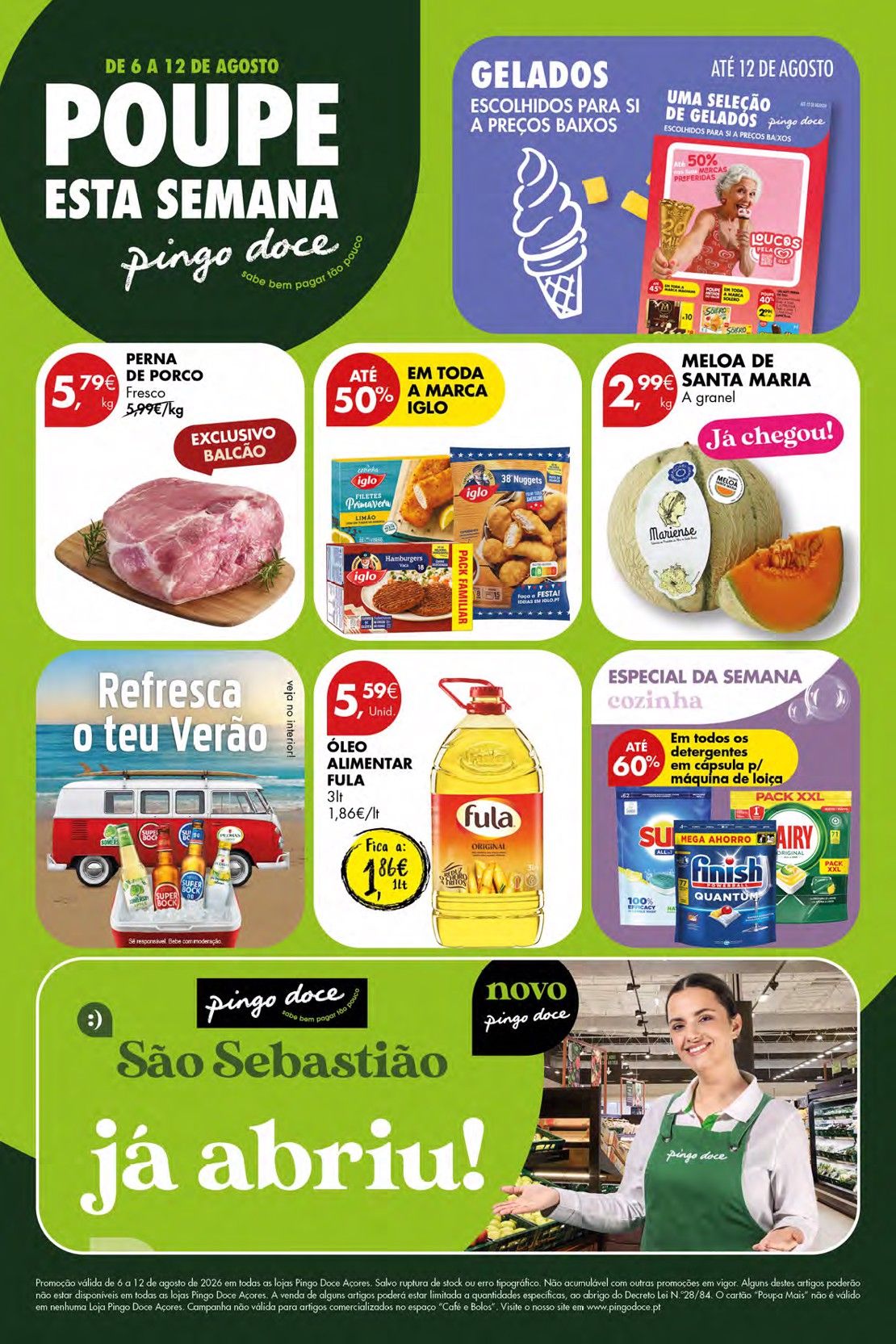 Folheto Pingo Doce · de 6 a 12 de Agosto — página 1