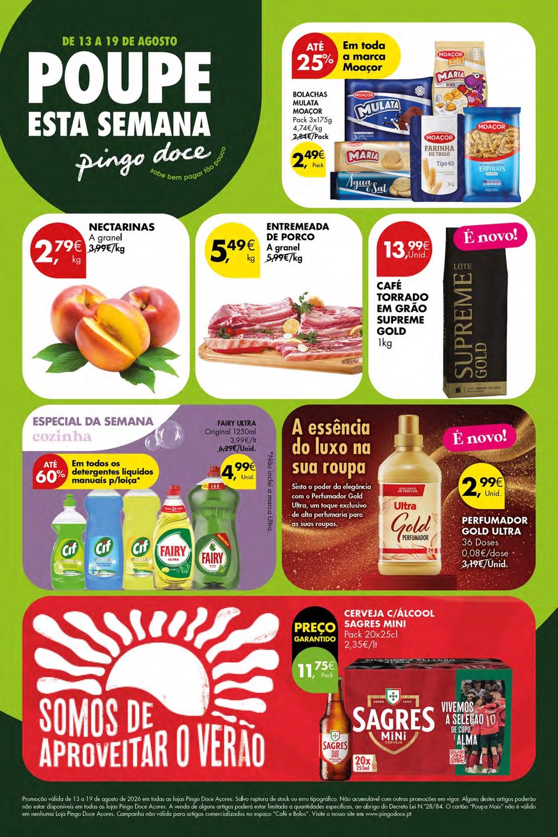 Folheto Pingo Doce · de 13 a 19 de Agosto — página 1