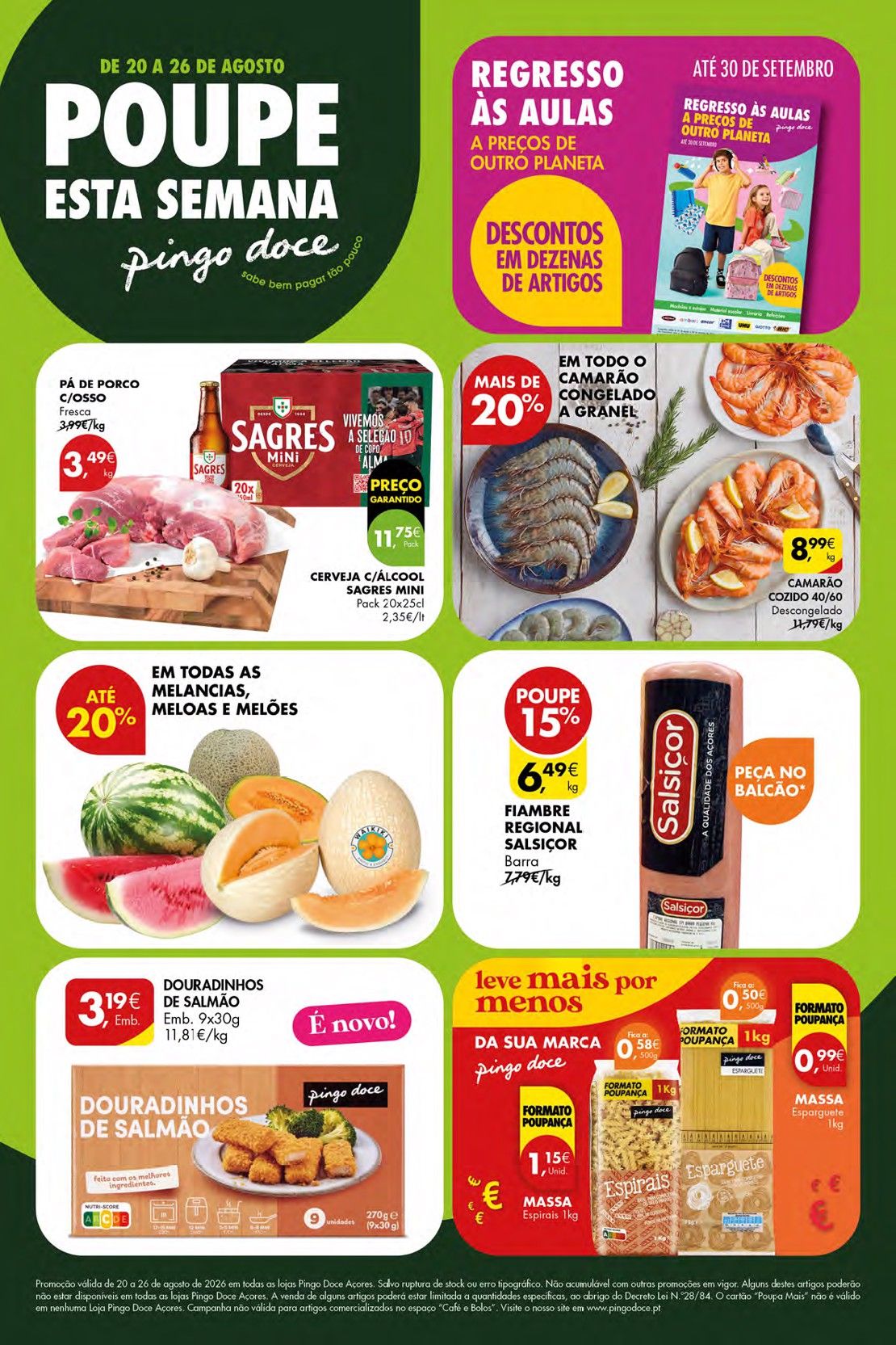 Folheto Pingo Doce · de 20 a 26 de Agosto — página 1