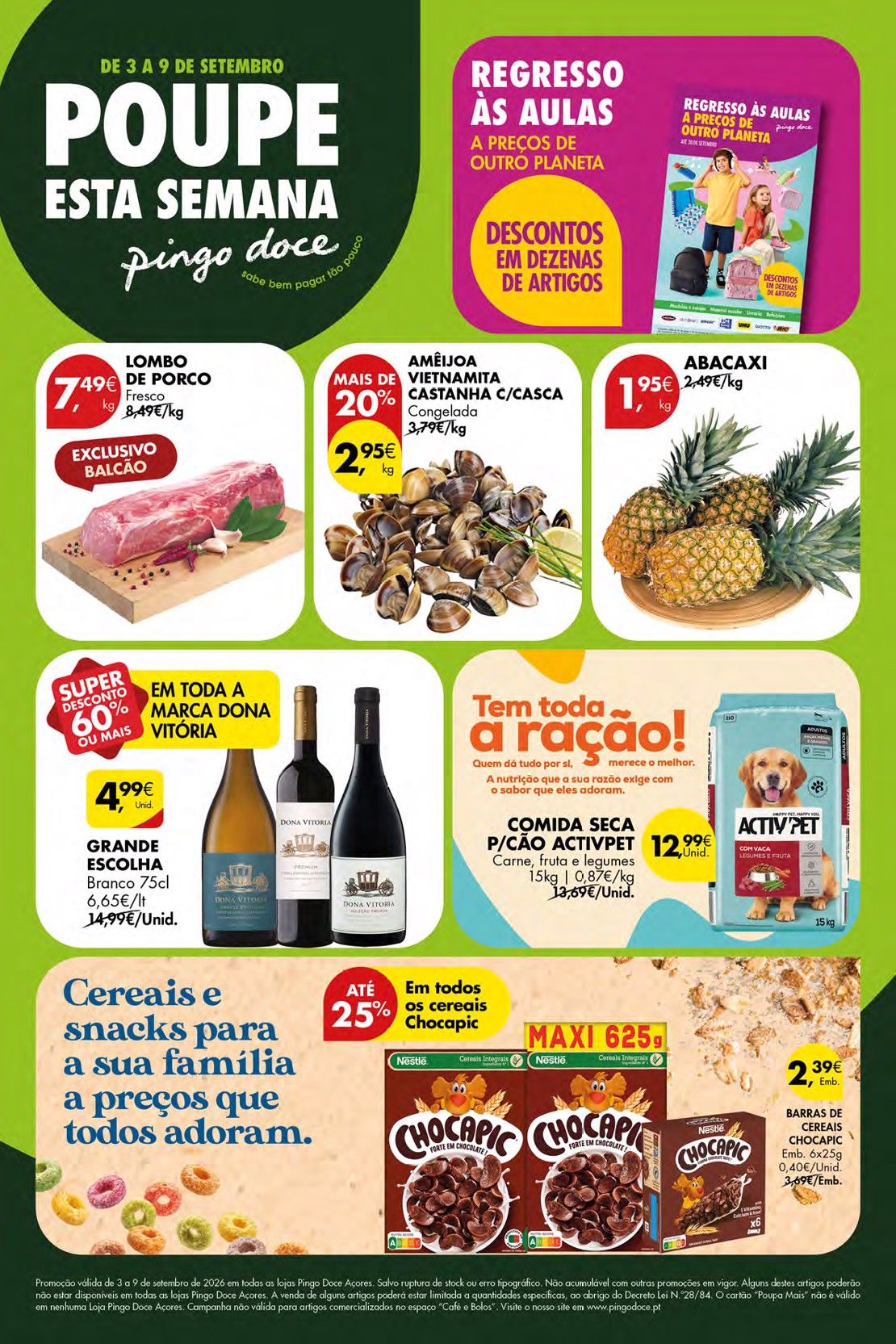 Folheto Pingo Doce · de 3 a 9 de Setembro — página 1