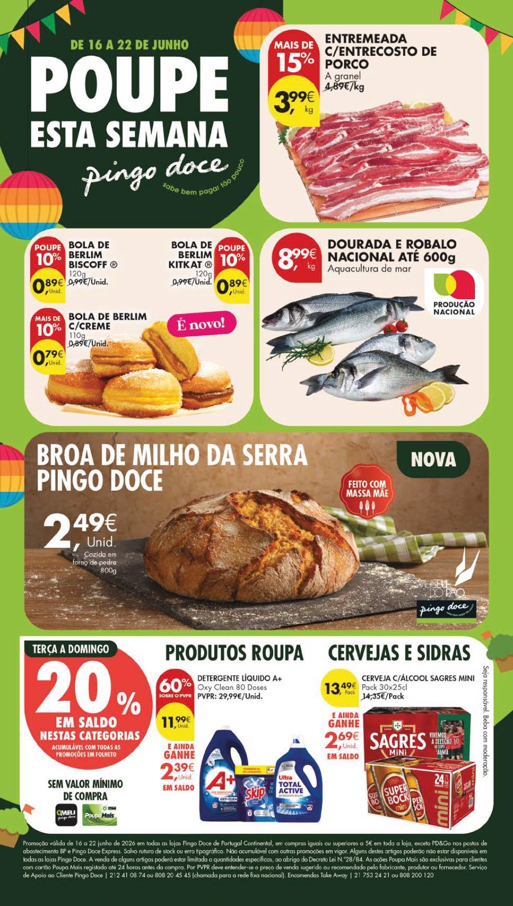 Folheto Pingo Doce · de 16 a 22 de Junho — página 1
