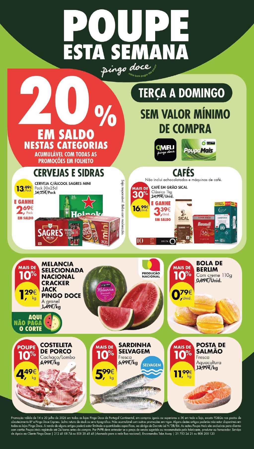 Folheto Pingo Doce · de 14 a 20 de Julho — página 1