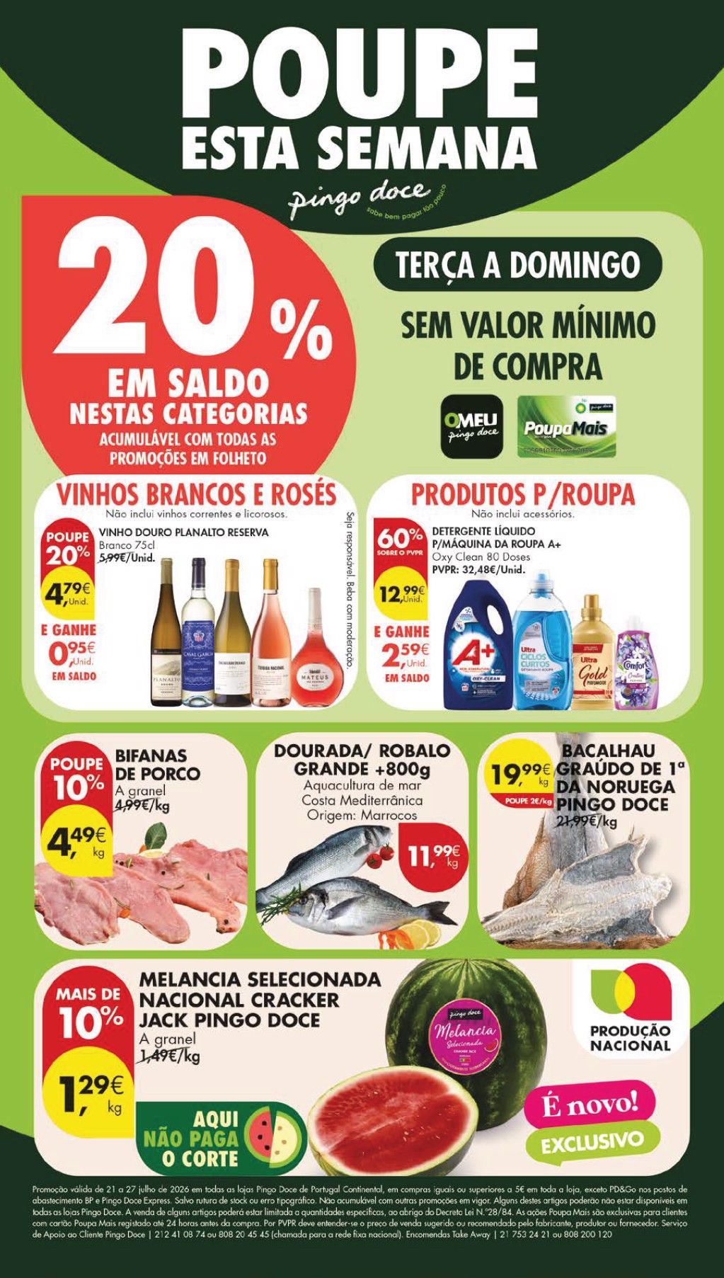 Folheto Pingo Doce · de 21 a 27 de Julho — página 1