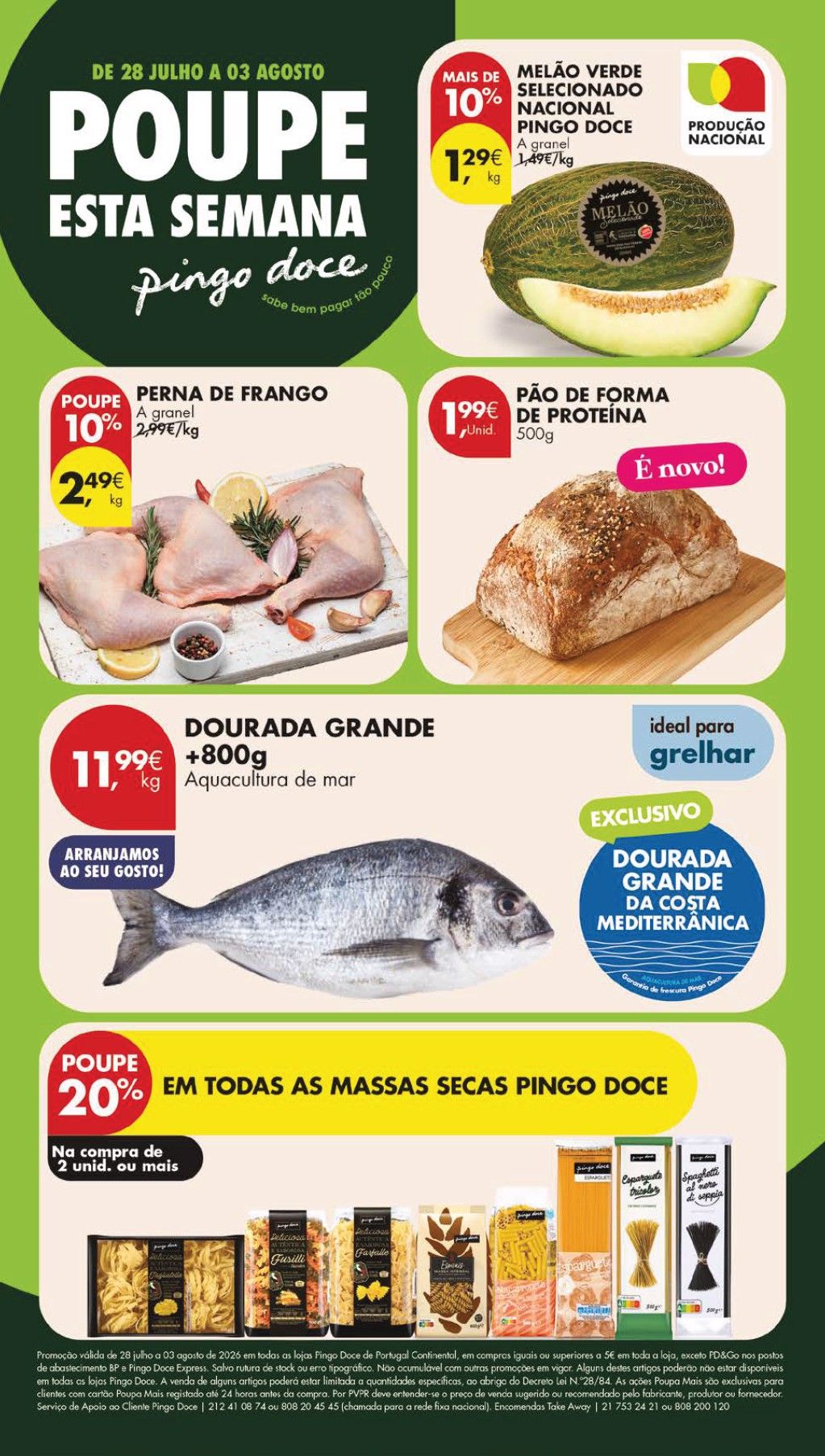 Folheto Pingo Doce · de 28 de Julho a 3 de Agosto — página 1