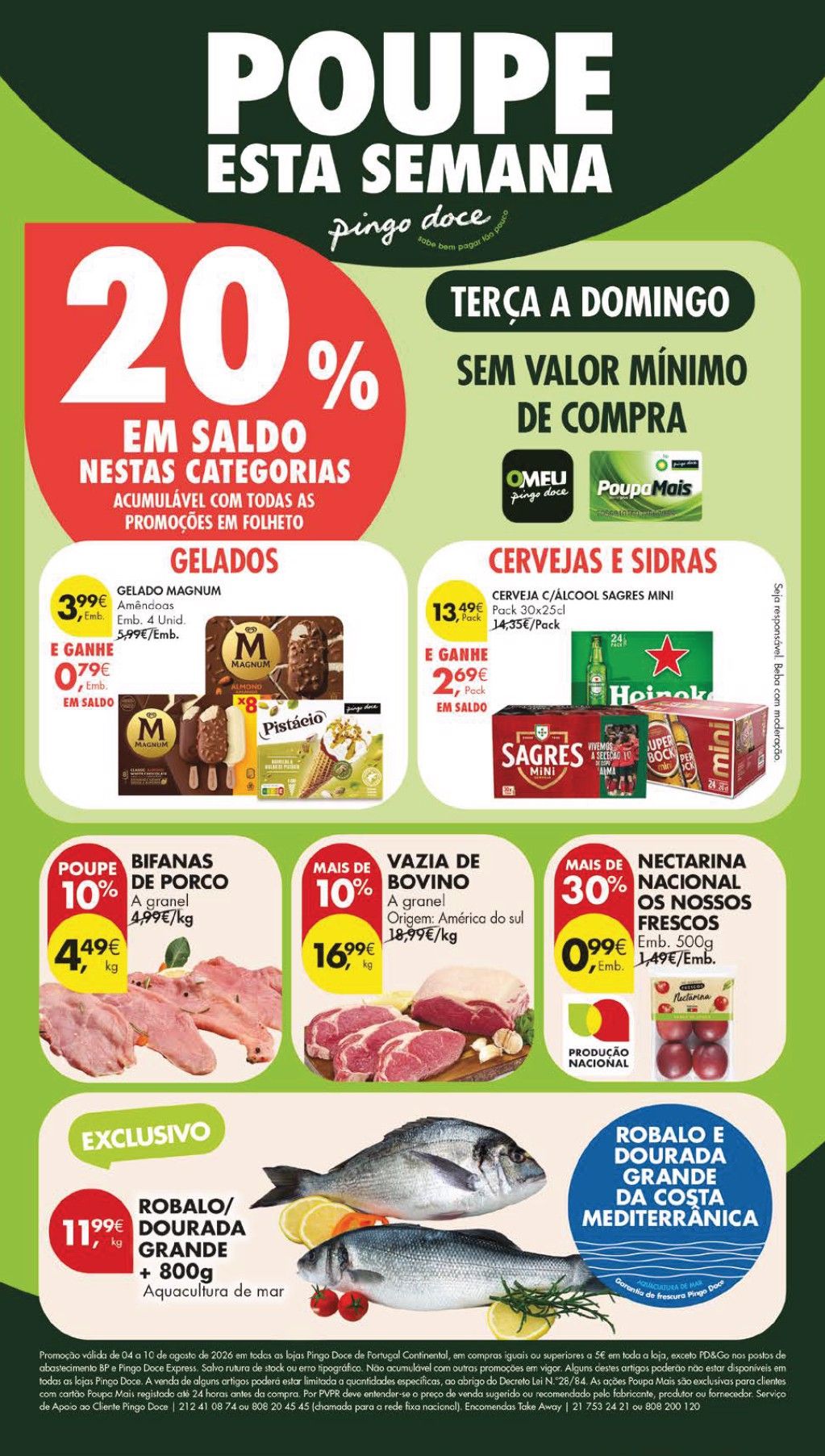 Folheto Pingo Doce · de 4 a 10 de Agosto — página 1