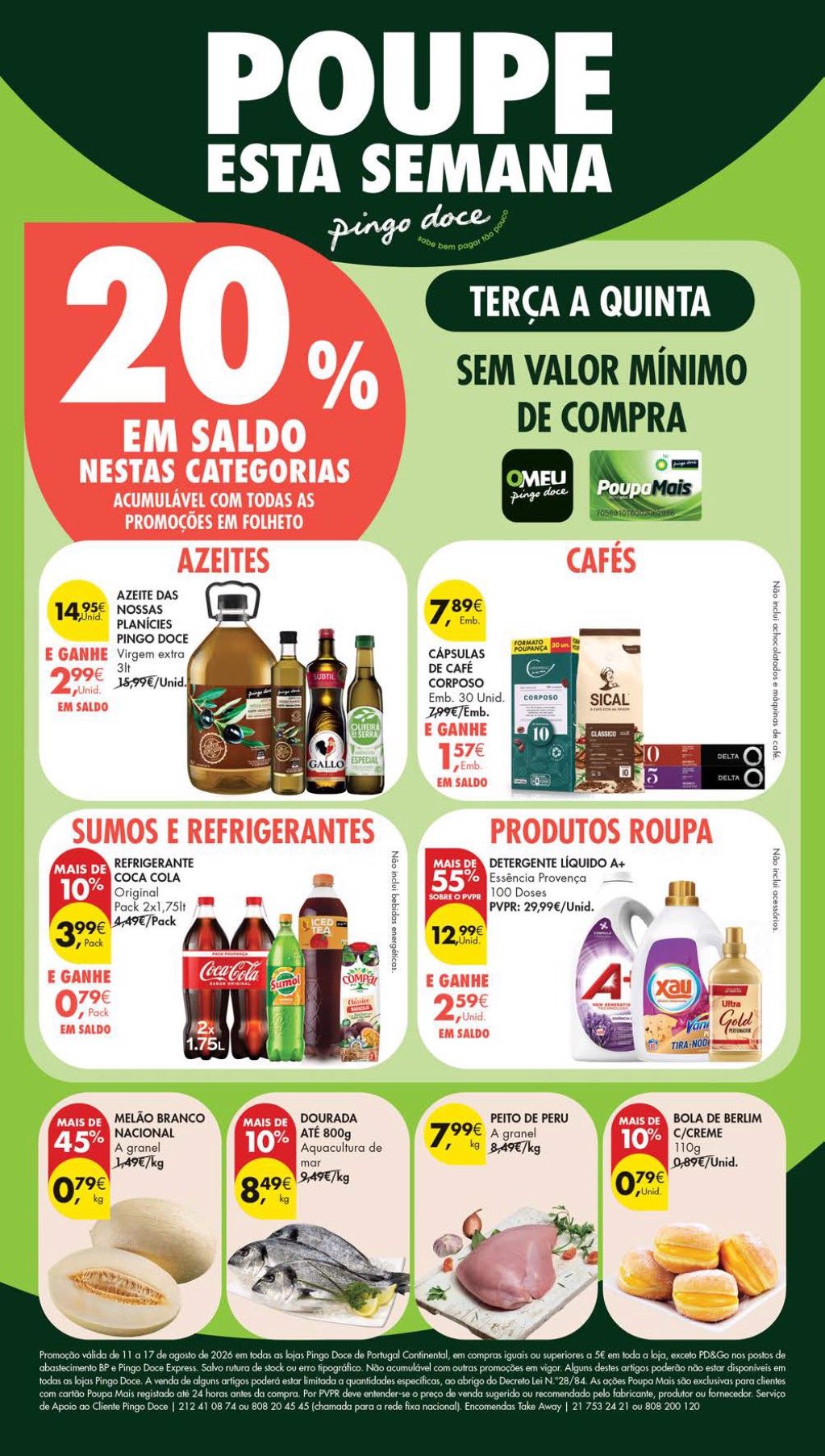 Folheto Pingo Doce · de 11 a 17 de Agosto — página 1