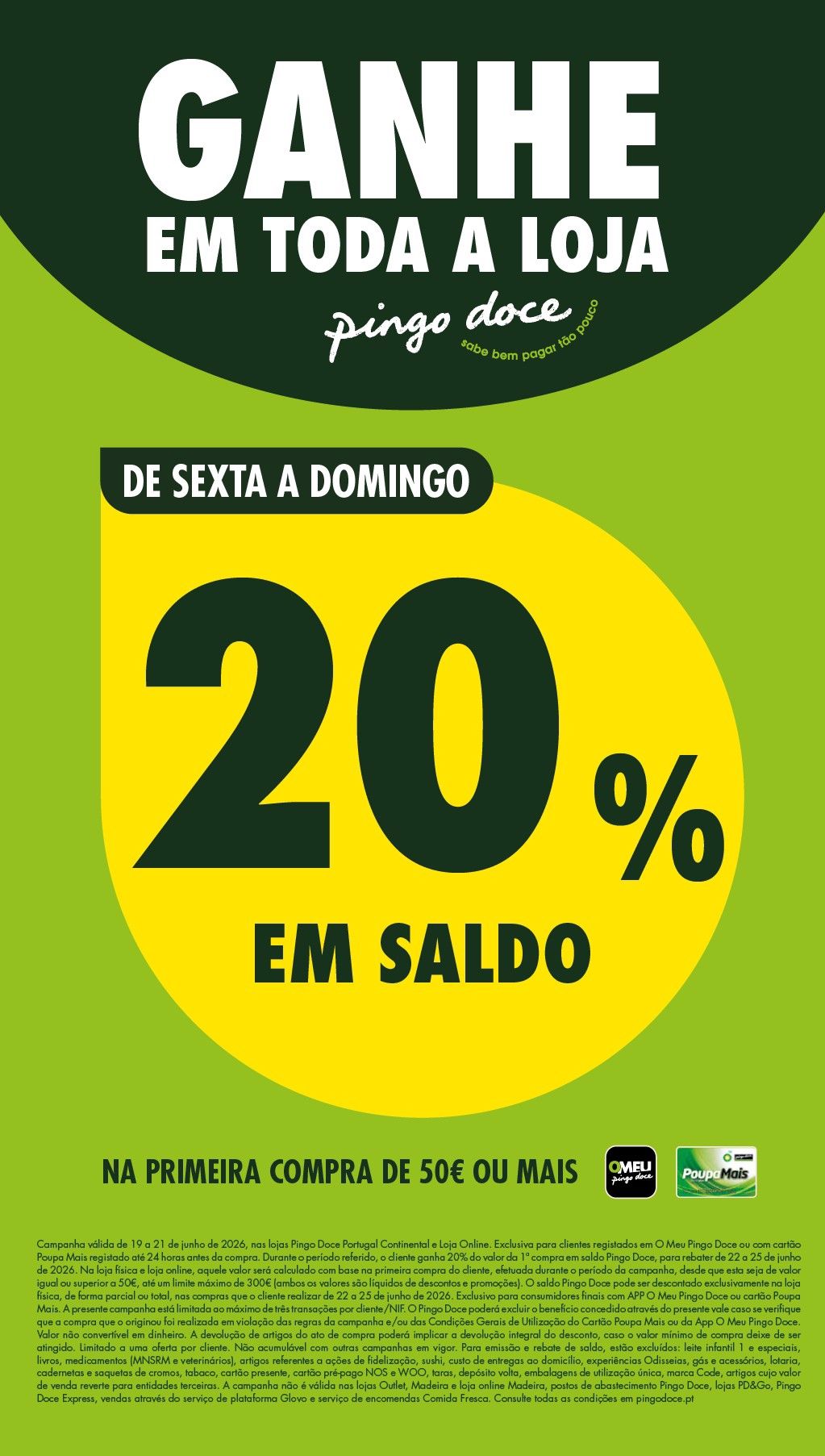Folheto Pingo Doce · de 19 a 22 de Junho — página 1