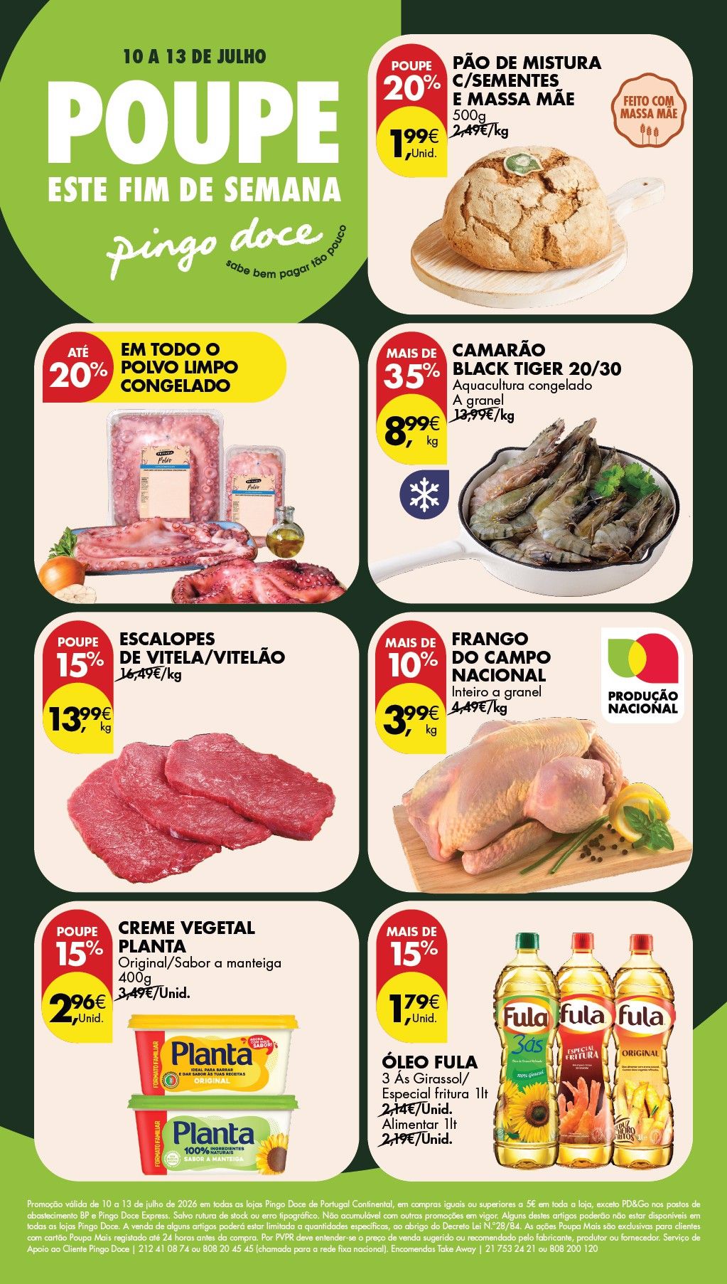 Folheto Pingo Doce · de 10 a 13 de Julho — página 1