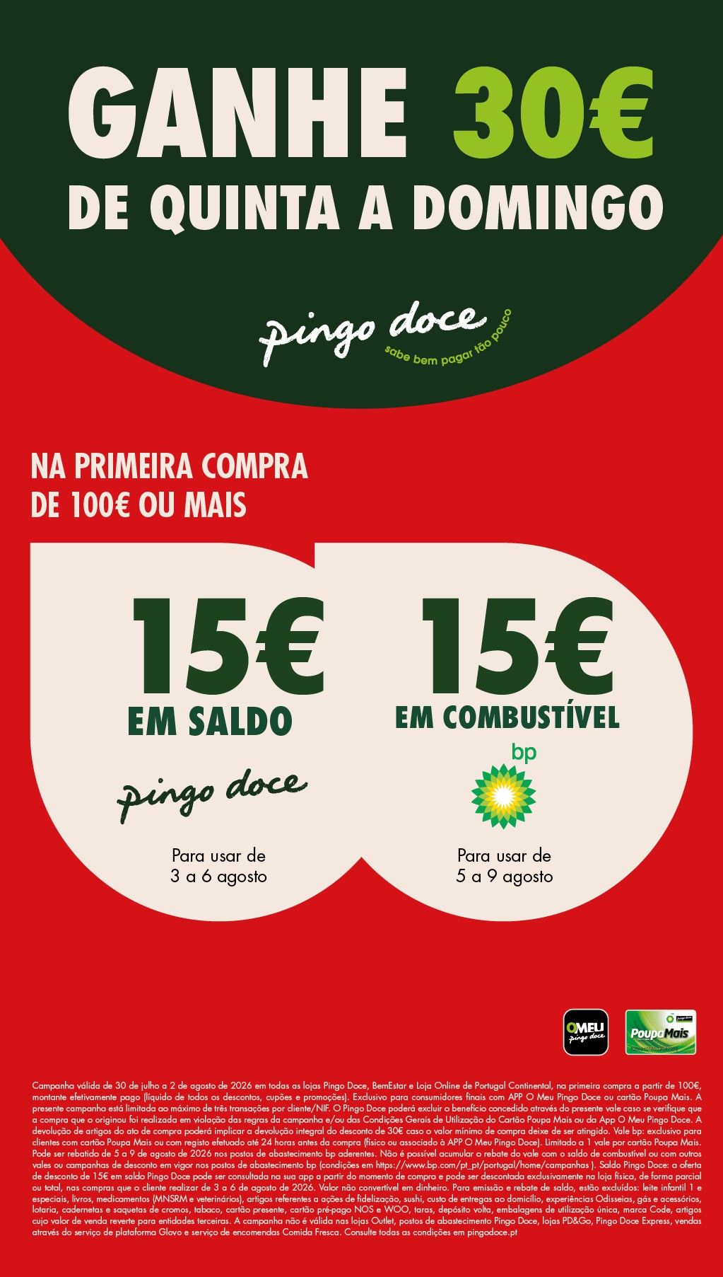 Folheto Pingo Doce · de 31 de Julho a 3 de Agosto — página 1