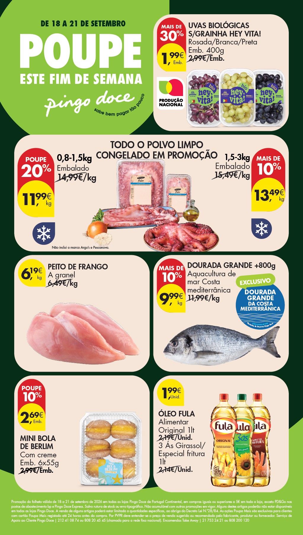 Folheto Pingo Doce · de 18 a 21 de Setembro — página 1
