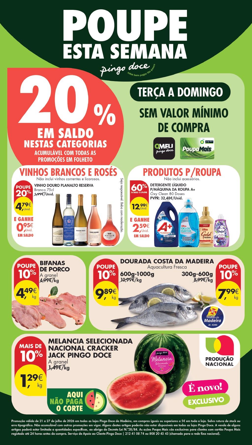 Folheto Pingo Doce · de 21 a 27 de Julho — página 1
