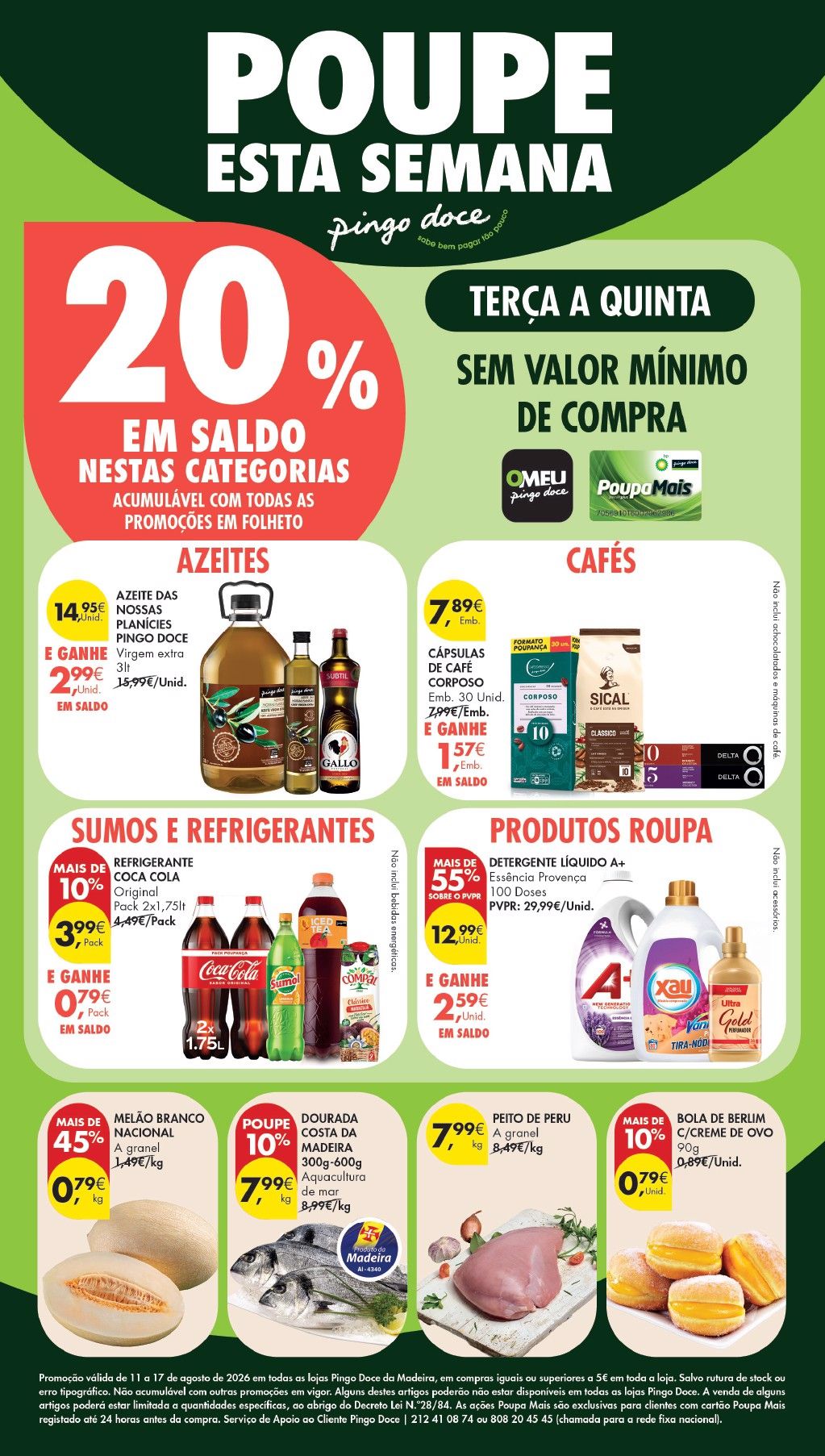 Folheto Pingo Doce · de 11 a 17 de Agosto — página 1
