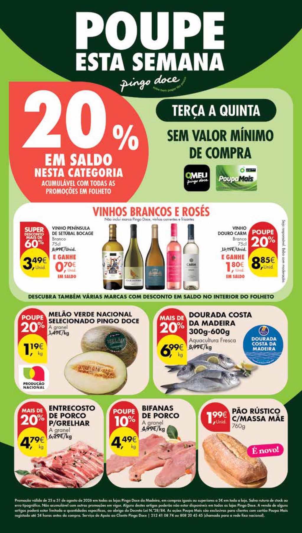 Folheto Pingo Doce · de 25 a 31 de Agosto — página 1