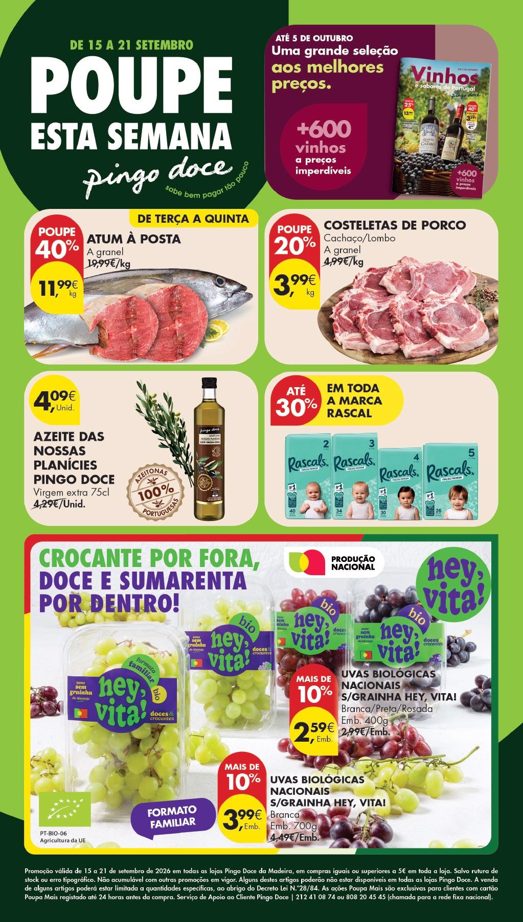 Folheto Pingo Doce · de 15 a 21 de Setembro — página 1