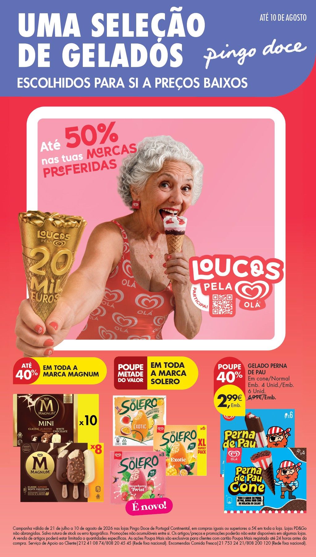 Folheto Pingo Doce · de 21 de Julho a 10 de Agosto — página 1