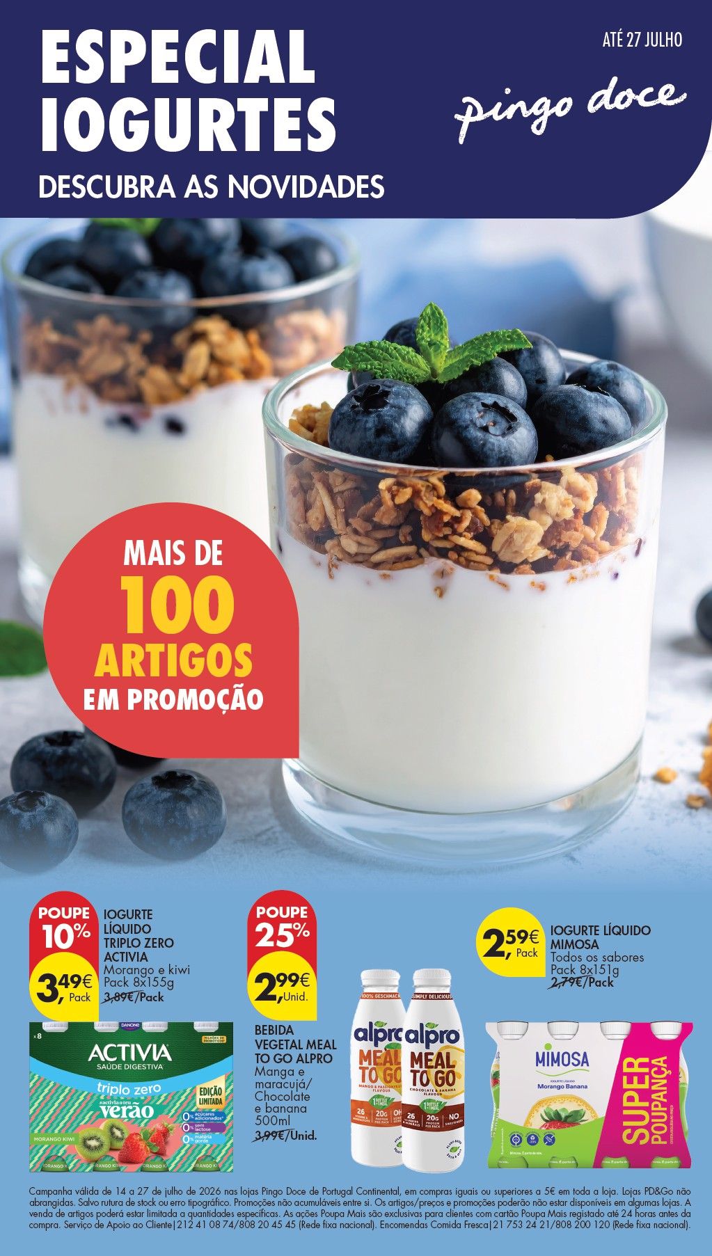 Folheto Pingo Doce · de 14 a 27 de Julho — página 1