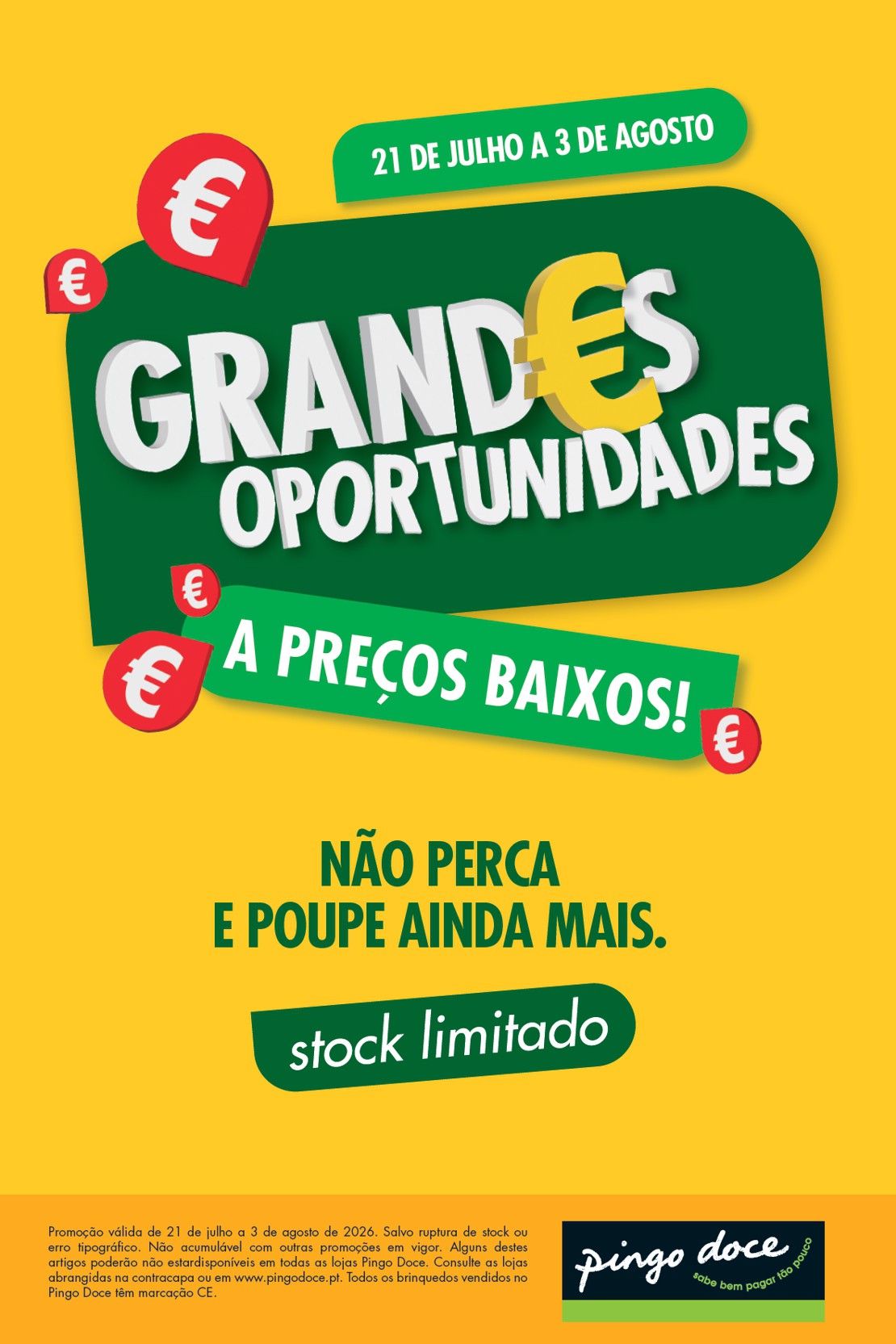 Folheto Pingo Doce · de 21 de Julho a 3 de Agosto — página 1