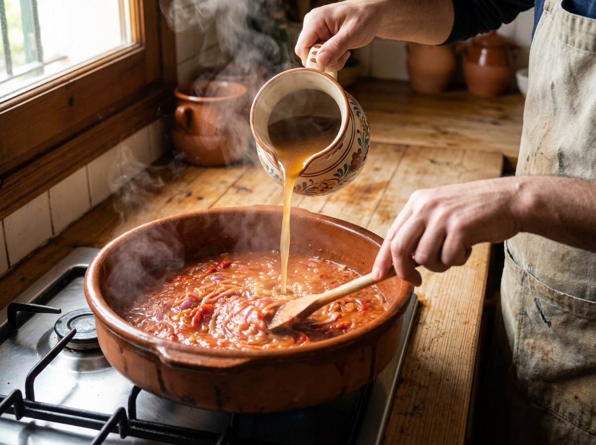 Cocina la salsa con el fumet