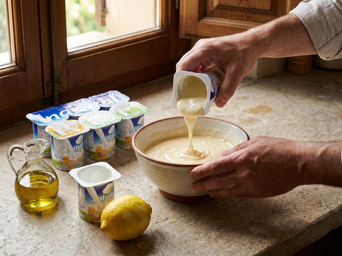 Añade el yogur, el aceite y el limón