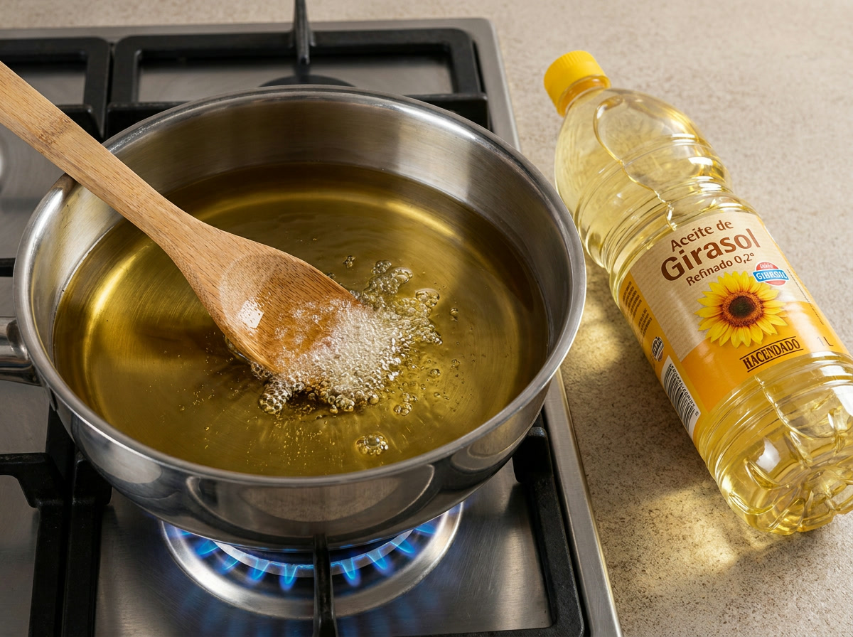 Calienta el aceite
