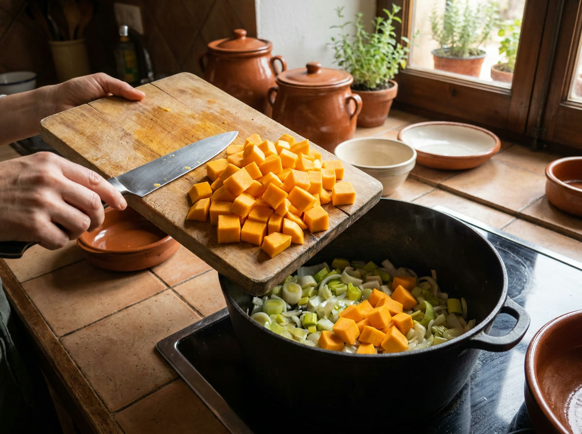 Incorpora la calabaza y rehoga
