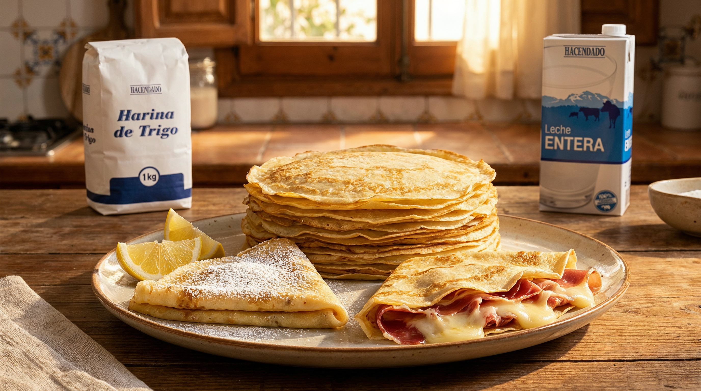 Crepes caseros dulces y salados