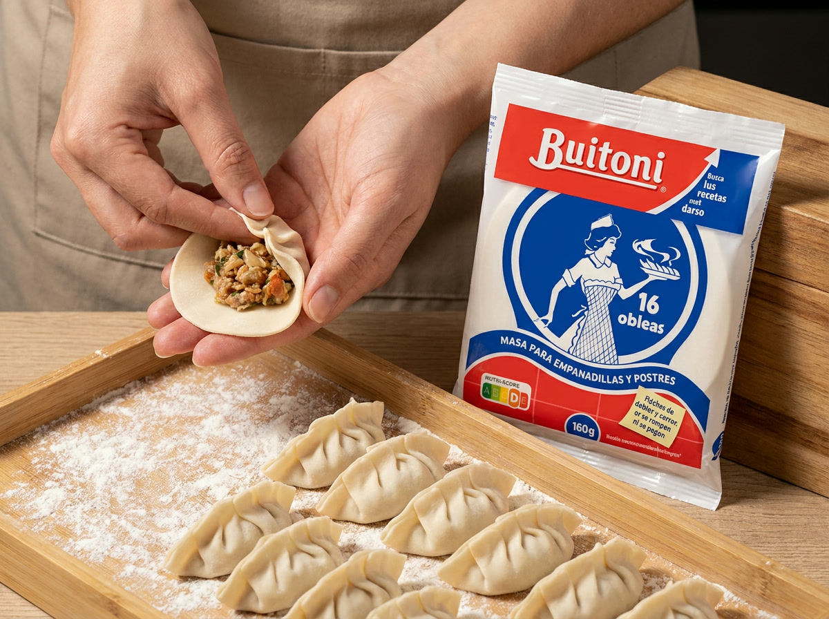 Rellena y cierra los dumplings