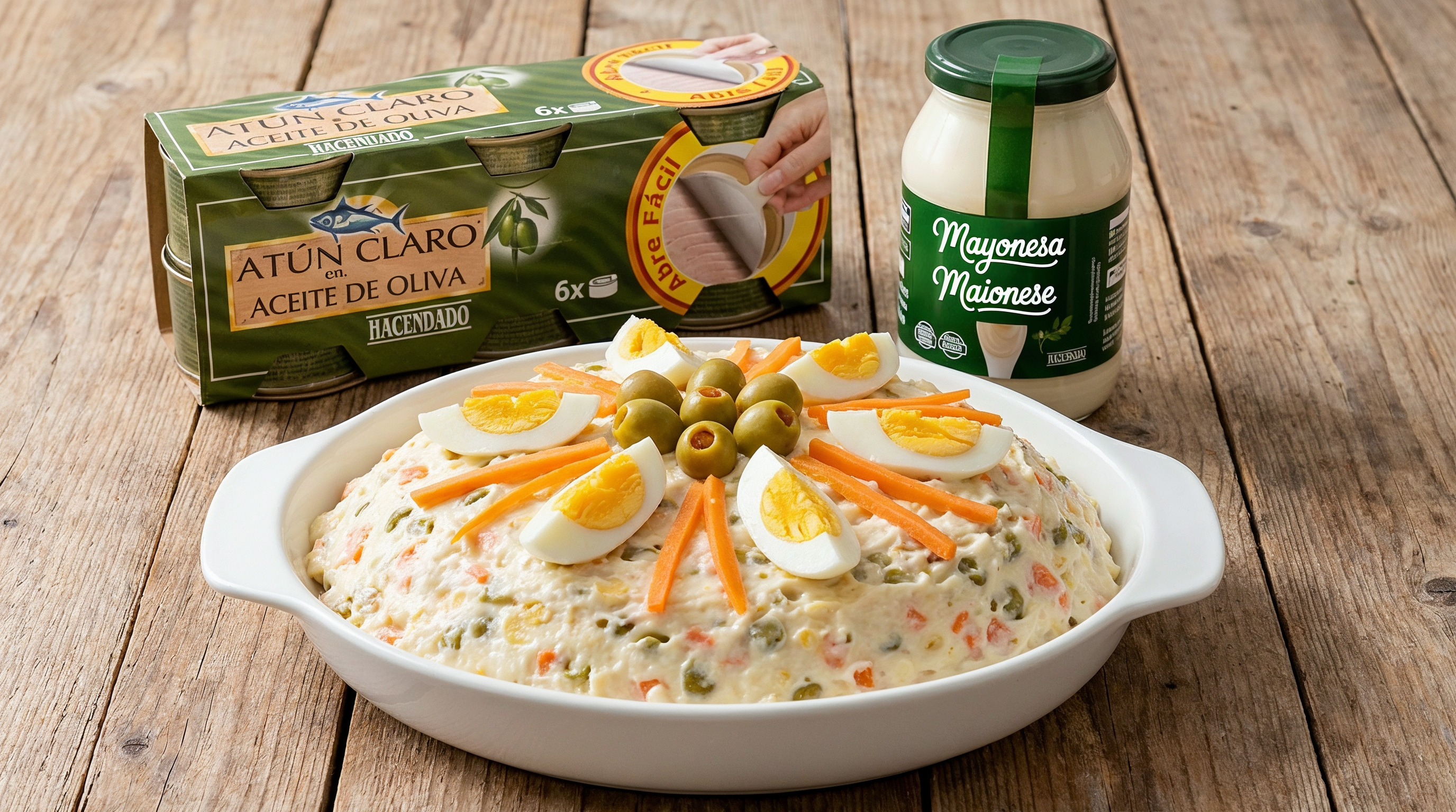Ensaladilla rusa casera — plato terminado