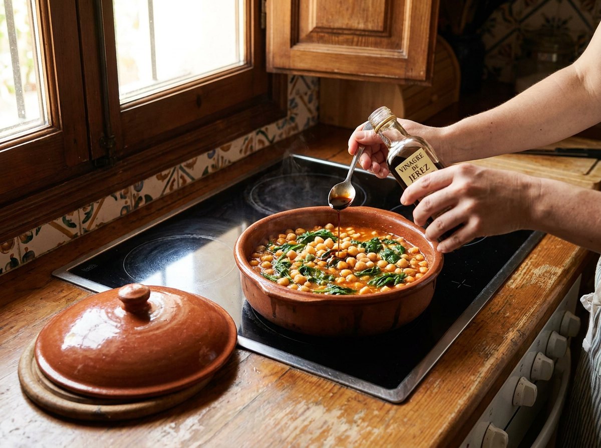 Vinagre, reposo y plato