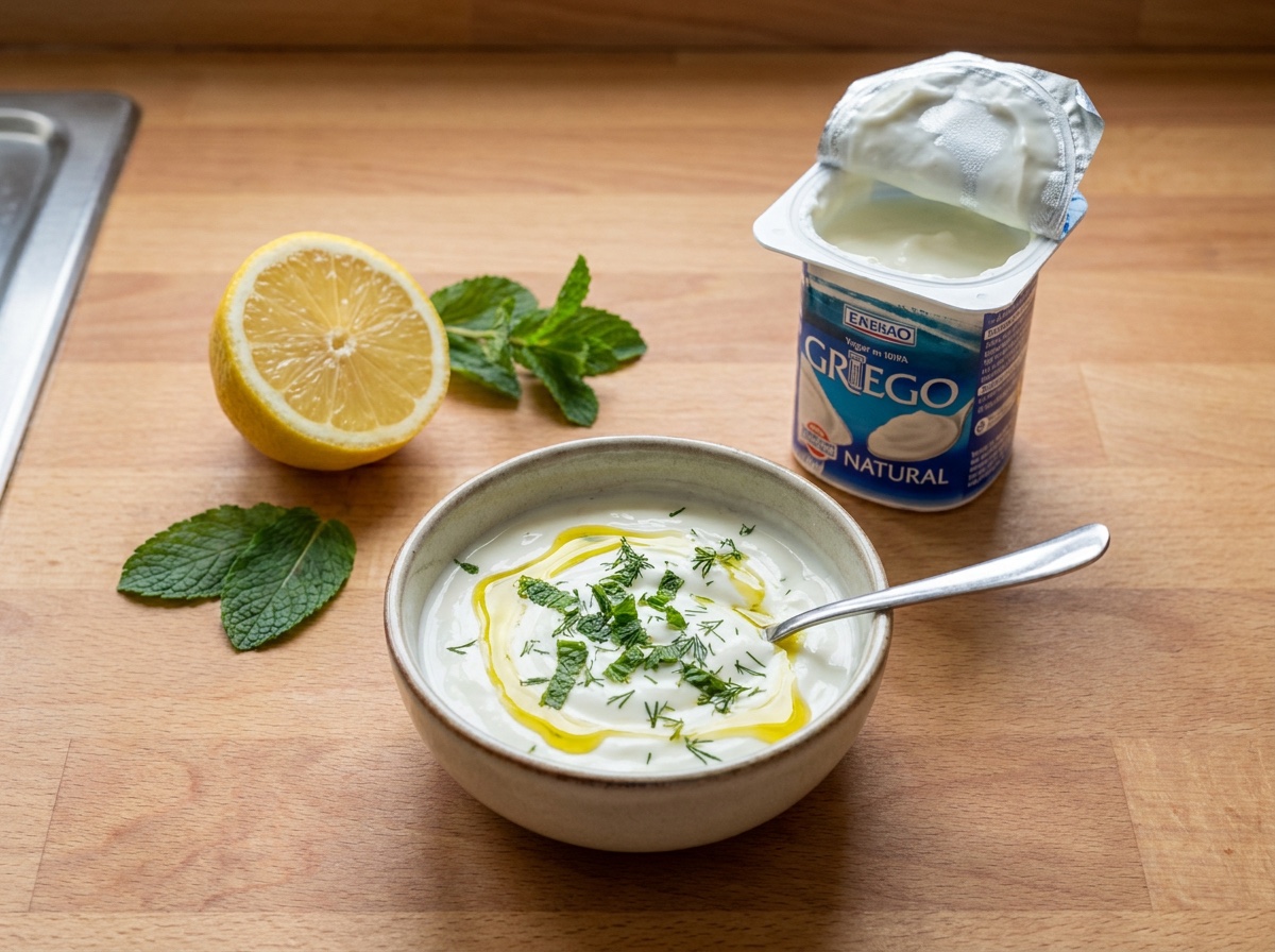 Prepara la salsa de yogur