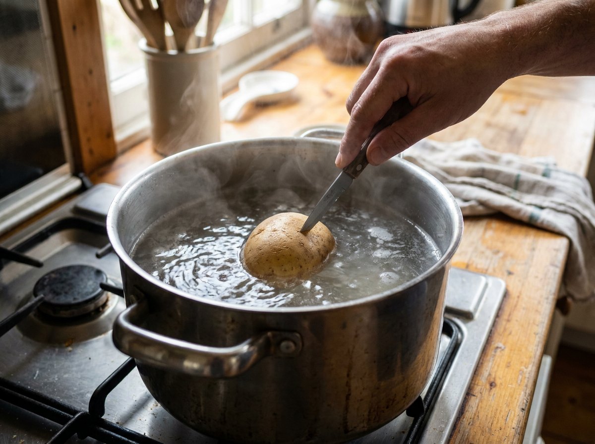 Cuece las patatas enteras