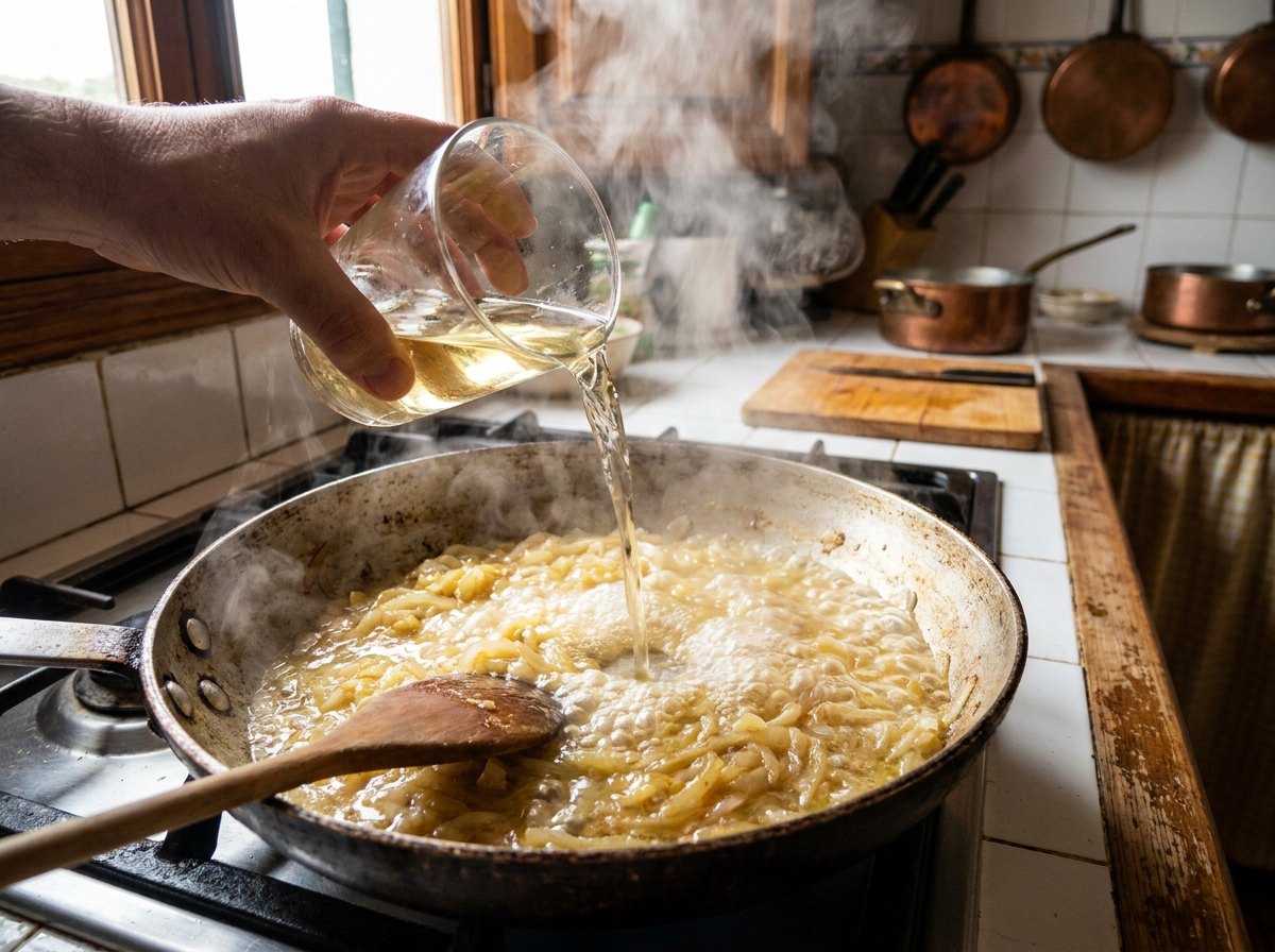 Desglasa con el vino