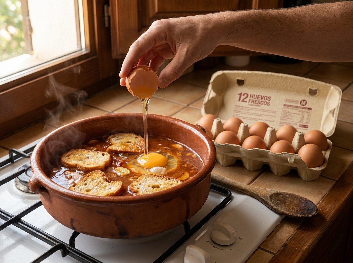 Escalfa los huevos