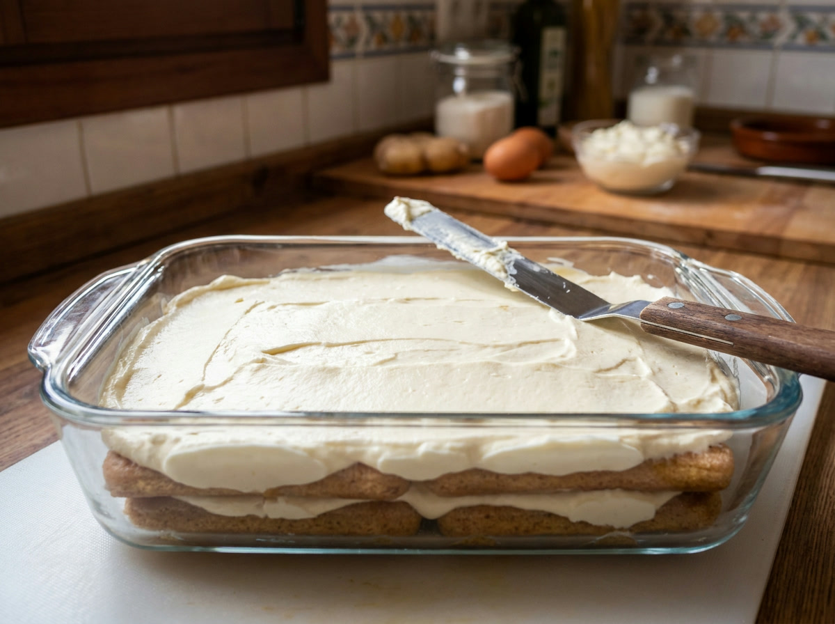 Cubre con la crema y repite