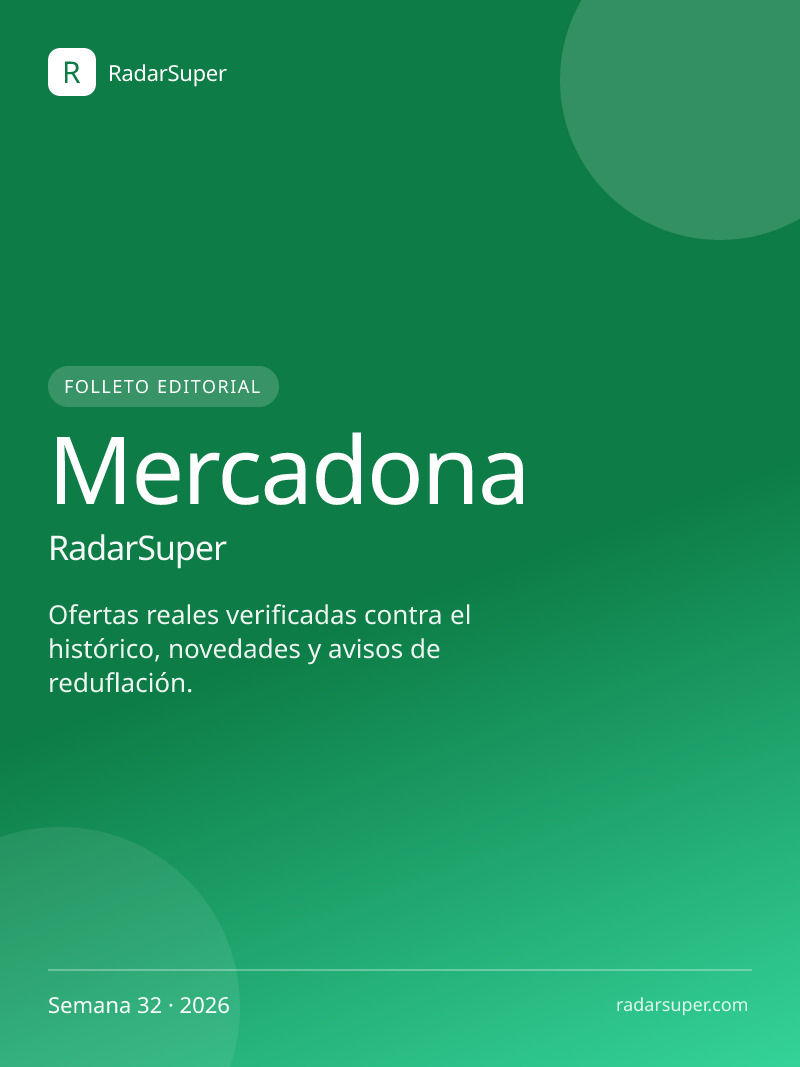Portada Folleto Mercadona RadarSuper · del 3 al 9 de agosto de 2026